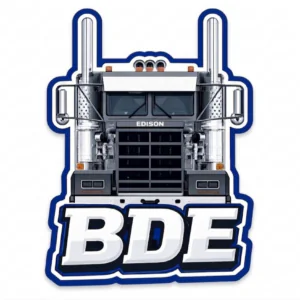 BDE Hard Hat Sticker 2″ blue